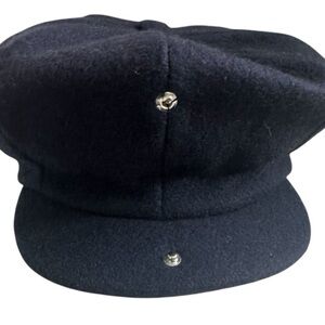 Capas Black 100% Wool Cap